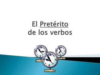el pret rito de los verbos