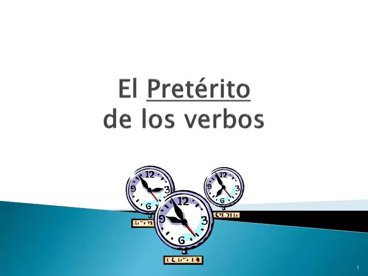 PPT - El Pretérito de los verbos PowerPoint Presentation, free download ...