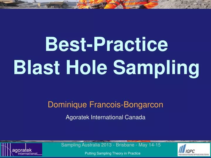 best practice blast hole sampling