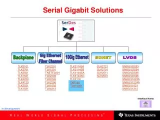 Serial Gigabit Solutions