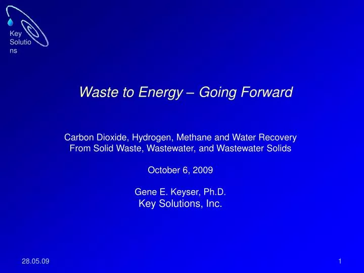 waste to energy going forward