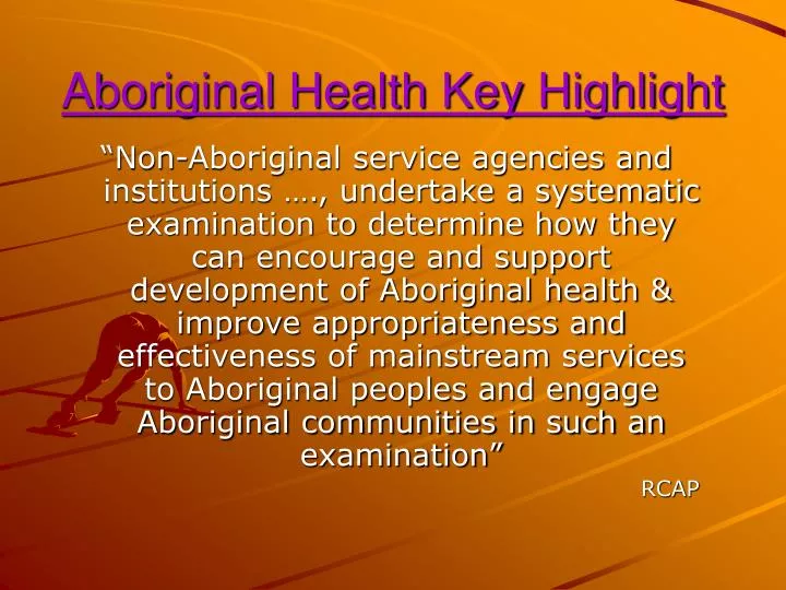 aboriginal health key highlight