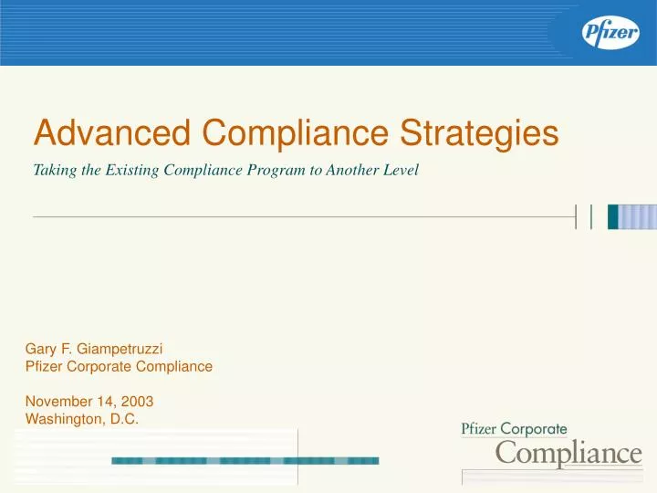advanced compliance strategies