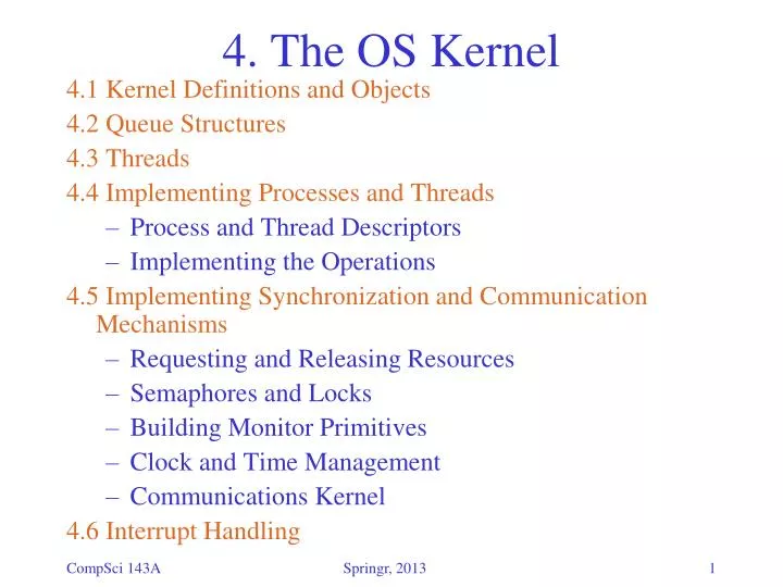 4 the os kernel