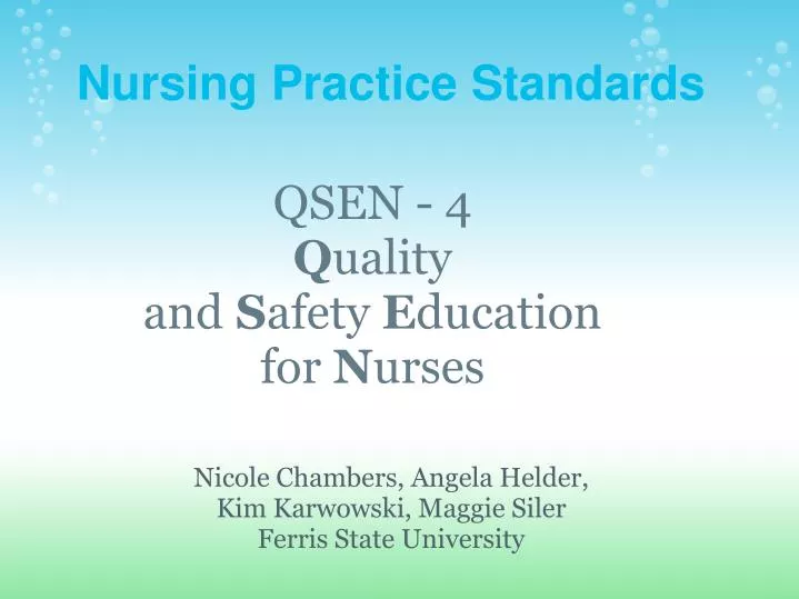 nursing practice standards