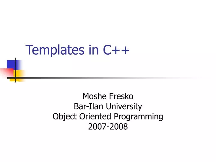 templates in c