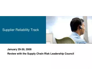 Supplier Reliability Track