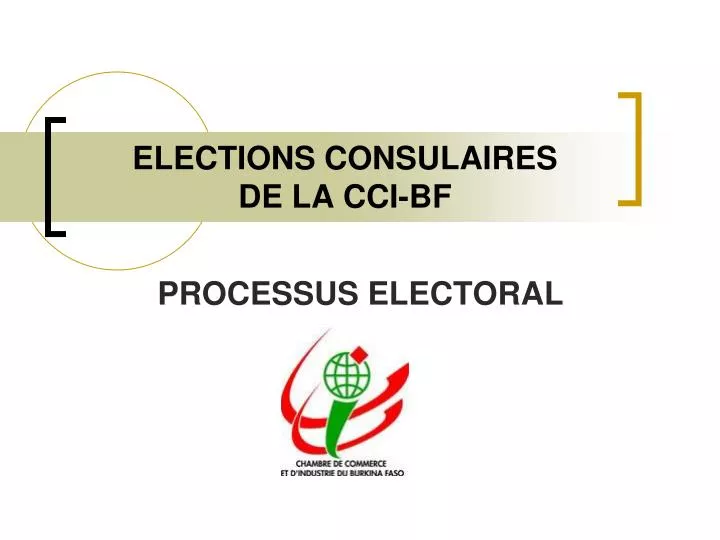 elections consulaires de la cci bf