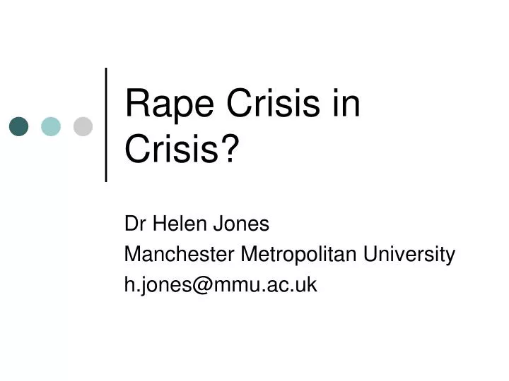 rape crisis in crisis