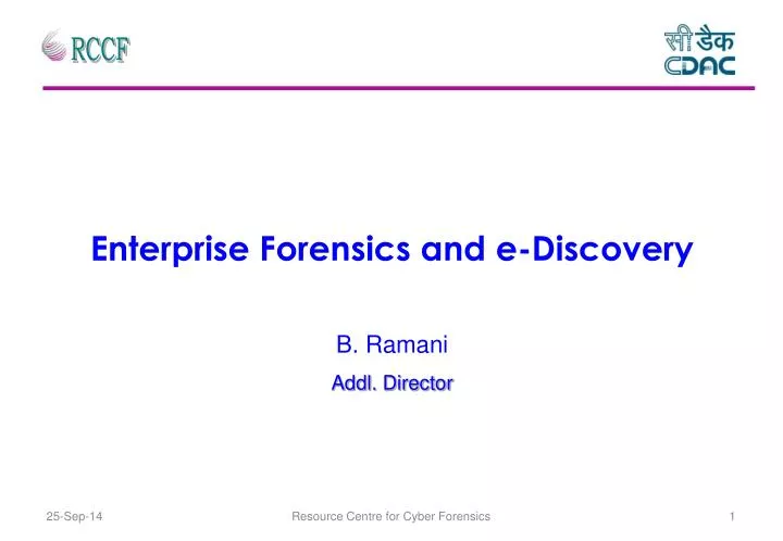 enterprise forensics and e discovery