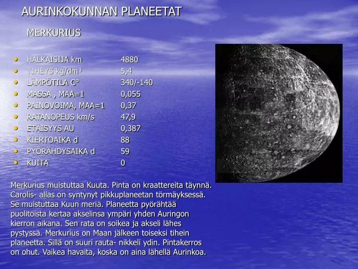 aurinkokunnan planeetat