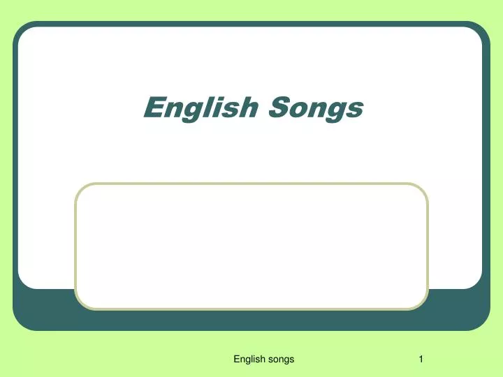 english songs