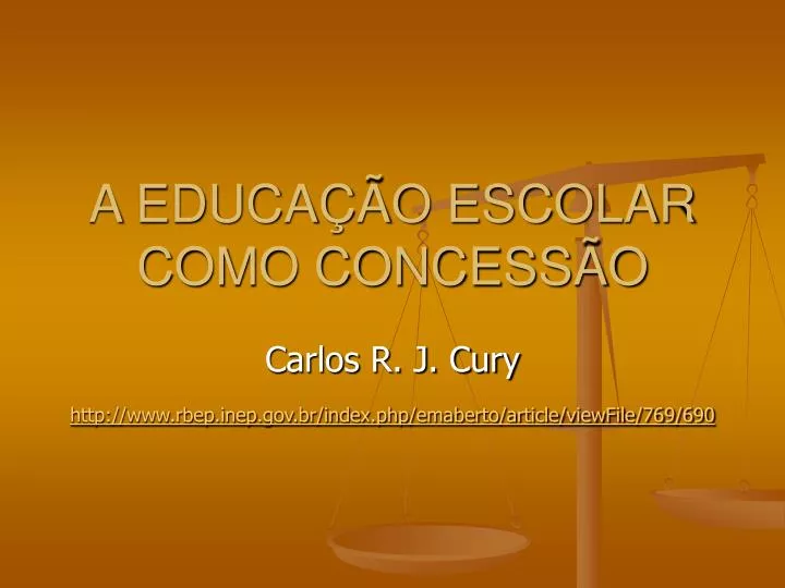 a educa o escolar como concess o