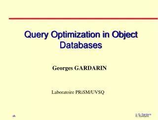 Query Optimization in Object Databases