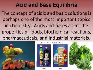 Acid and Base Equilibria