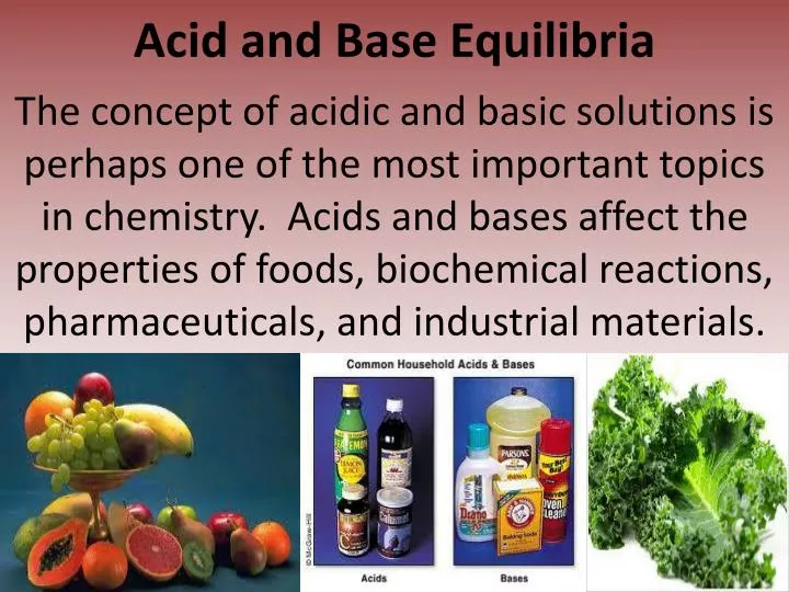 acid and base equilibria