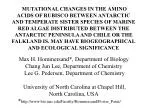 MUTATIONAL CHANGES IN THE AMINO ACIDS OF RUBISCO BETWEEN ANTARCTIC - slide 1