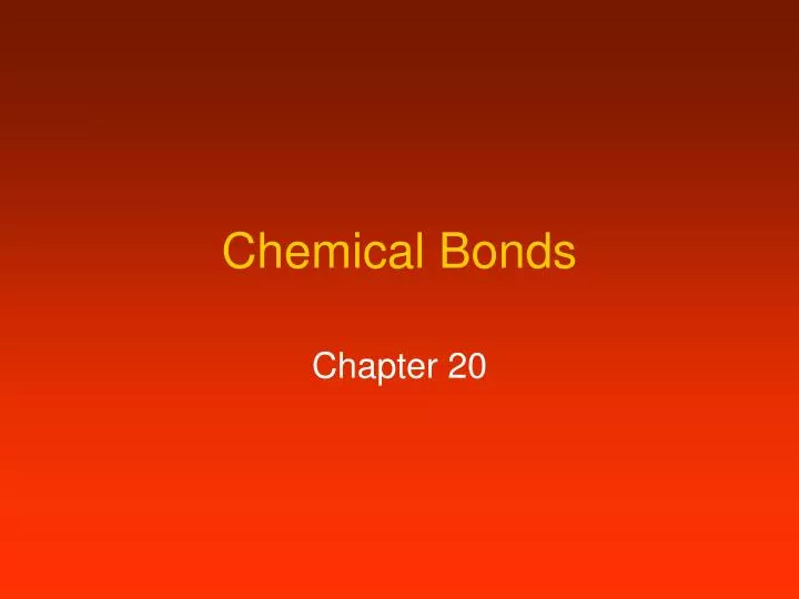 chemical bonds