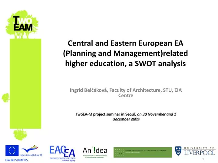 central and eastern european ea planning and management related higher education a swot analysis