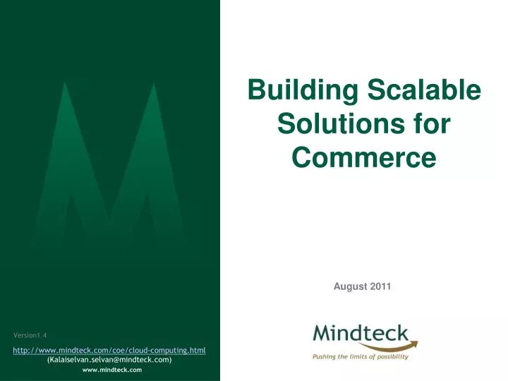 building scalable solutions for commerce