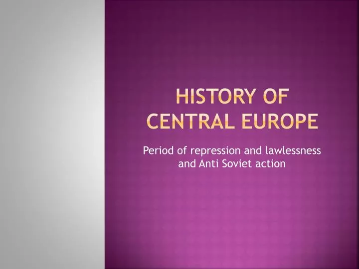 history of central europe