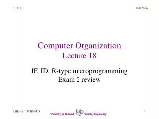 Computer Organization Lecture 18