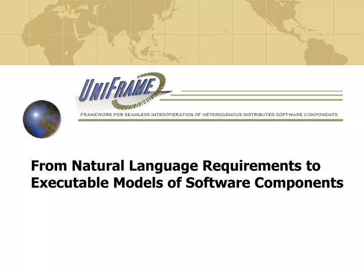 from natural language requirements to executable models of software components