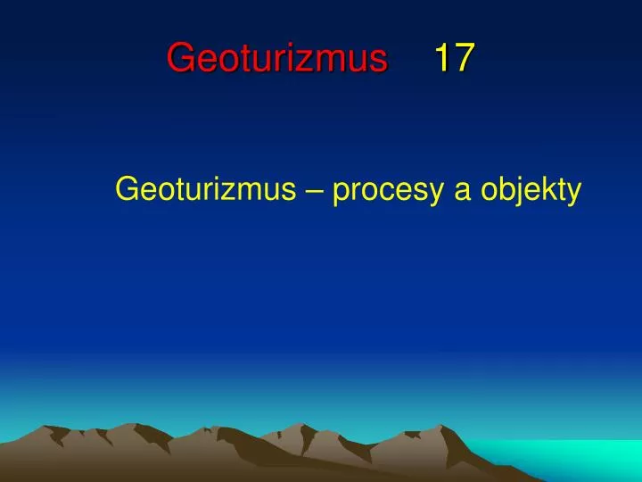 geoturizmus 17
