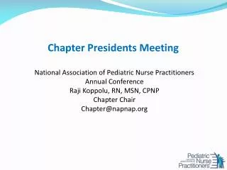 Chapter Presidents Meeting
