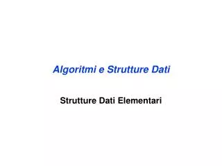 algoritmi e strutture dati