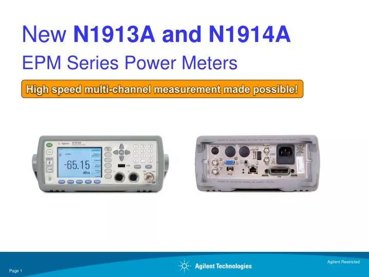 new n1913a and n1914a epm series power meters