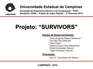 projeto survivors