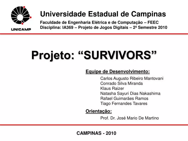 projeto survivors