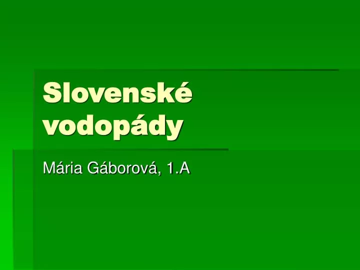 slovensk vodop dy