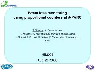 Beam loss monitoring using proportional counters at J-PARC