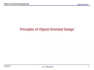 Principles of Object-Oriented Design