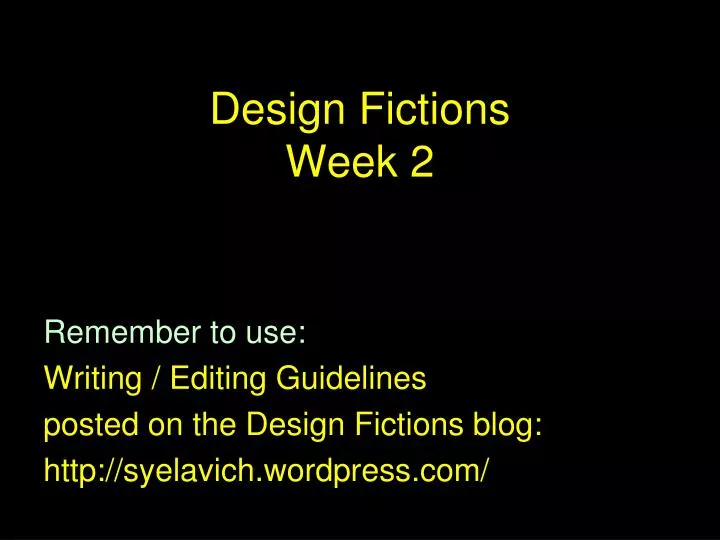 design fictions week 2