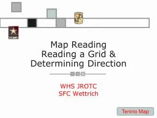 Map Reading Reading a Grid &amp; Determining Direction