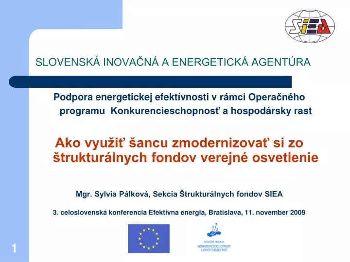 slovensk inova n a energetick agent ra