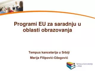 programi eu za saradnju u oblasti obrazovanja