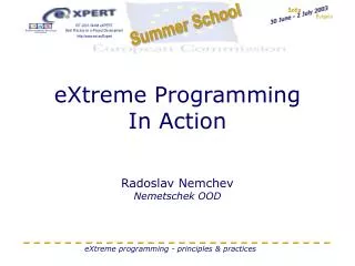 eXtreme Programming In Action Radoslav Nemchev Nemetschek OOD