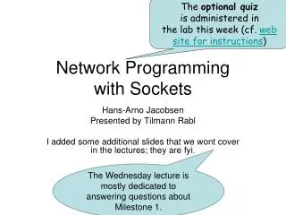 Network Programming with Sockets