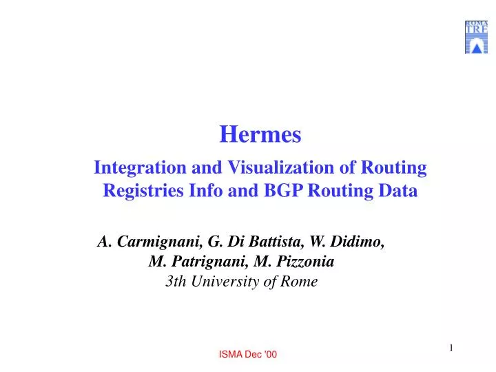 hermes integration and visualization of routing registries info and bgp routing data