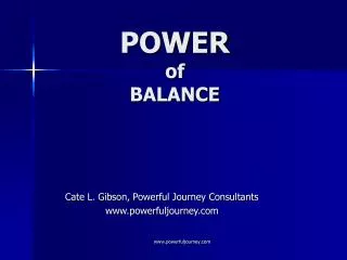 POWER of BALANCE
