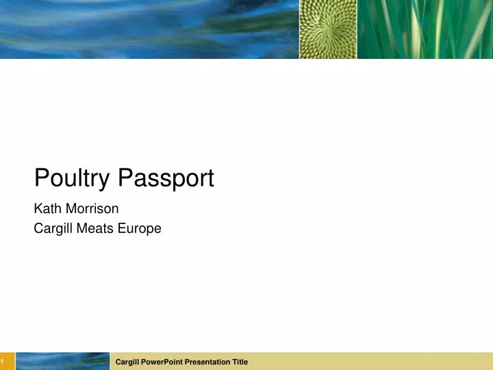 poultry passport