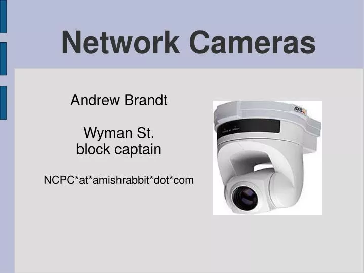 network cameras