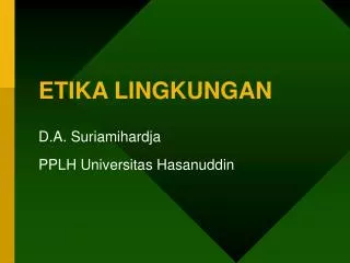 etika lingkungan