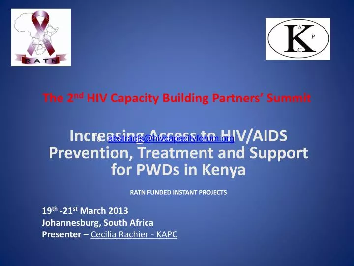 the 2 nd hiv capacity building partners summit