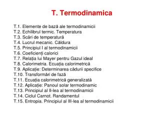 T. Termodinamica