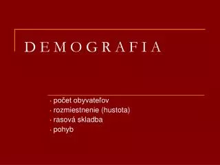 d e m o g r a f i a